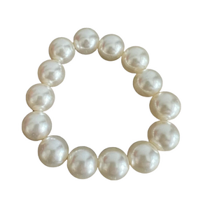 🍭6/$30 Chunky faux pearl stretch bracelet